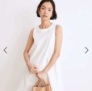 NEW! Madewell mini cream swing dress Size S.